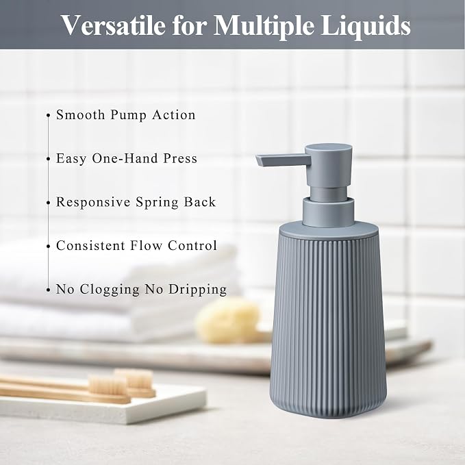 Gray 2 Pack Hand Soap Dispensers Set | - Image 4