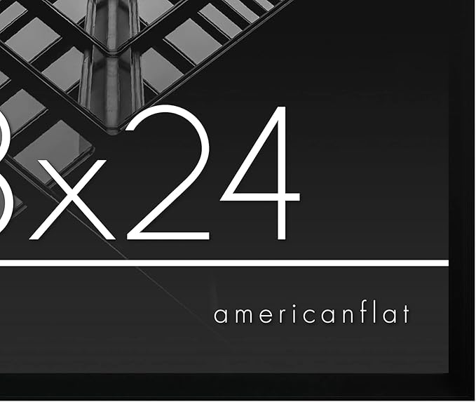 Americanflat 18x24 Poster Frame with Polished Plexiglass - Streamline Collection - Thin Border Picture Frame for Wall Display - Hanging Hardware Included - Black