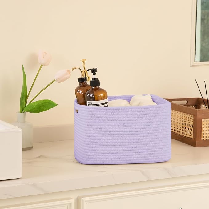 OIAHOMY 4 Pack Storage Baskets for Organizing 15L Cube Storage Bins Purple - Image 5
