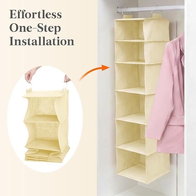 Lifewit 6 Tier Hanging Portable Closet Storage Organizer - Image 6