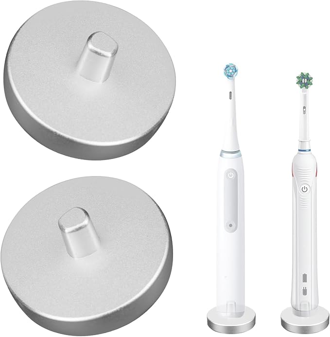 2Pack Silver Electric Toothbrush Holder by LUEXBOX