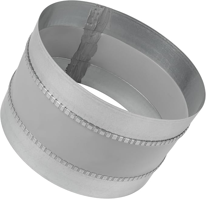 Vent Systems 10" Inch Flexible Vibration-Reducing Female Fit Duct Connector – Galvanized Steel HVAC Ducting for Joining Two Male Duct Fittings – Dust Collection Fittings Inline Noise-Reducing Coupler