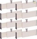 TENABORT Set of 8 Adjustable Drawer Dividers Organizer Separators Plastic by TENABORT