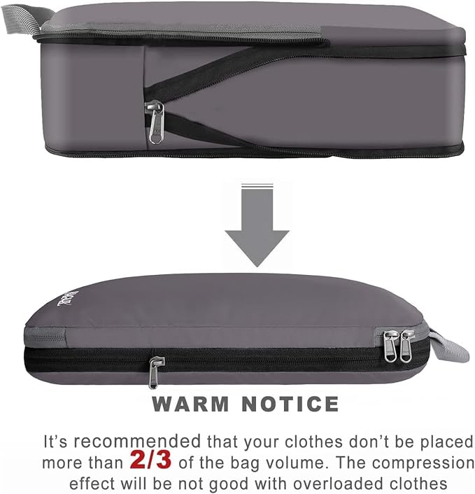 BAGAIL 4 Set/6 Set/8 Set Compression Packing Cubes Travel Accessories - Image 3