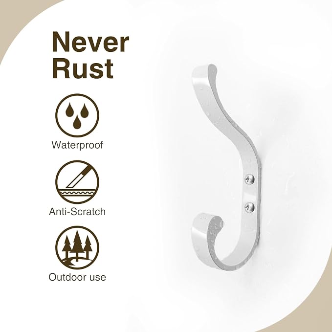 Coat Hooks Wall Mount, Heavy Duty Wall Hooks - Image 8