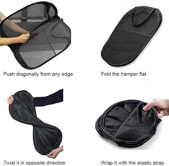 Mesh Pop up Laundry Hamper - Image 5