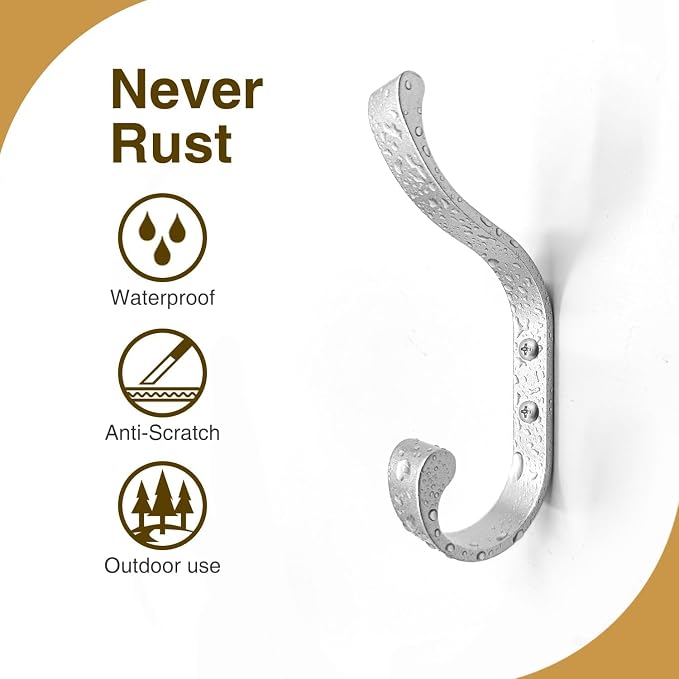 Coat Hooks Wall Mount, Heavy Duty Wall Hooks - Image 5