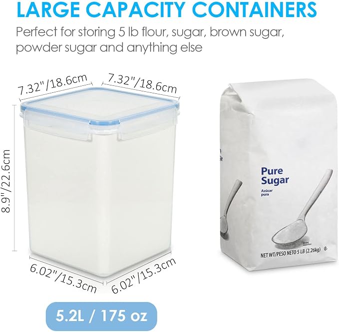 Vtopmart 5.2L Flour Sugar Storage Containers, BPA Free, Food Grade Material - Image 2