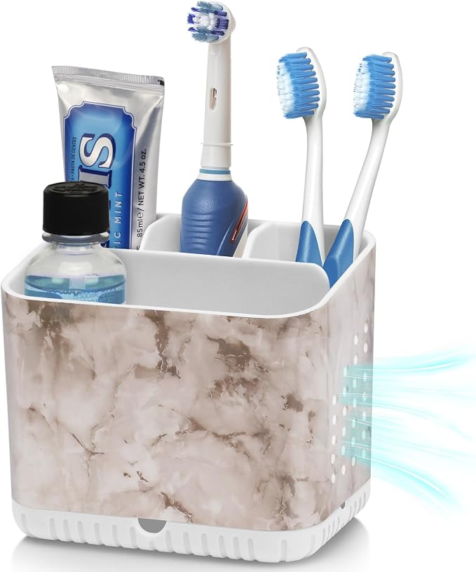 Toothbrush Holders, Toothbrush and Toothpaste Holder | EasyTo Clean, 4 Slots by PARKMANI
