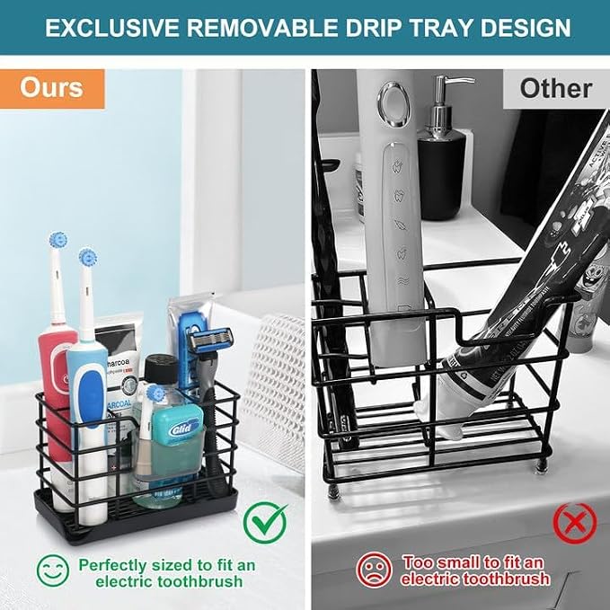 Toothbrush Holders for Bathroom, Stainless Steel, Detachable, 5 Slot - Image 3