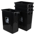 10 Gallon Open Top Trash Can, Compact Recycling Bin, Waste Basket for Under Counter/Kitchen/Office/Bathroom/Workplace/Dormitory, Black (Pack of 4)