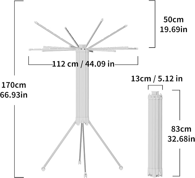 JOOM 4 Legs Single Layer Clothes Drying Rack, Garment Rack Portable and - Image 6