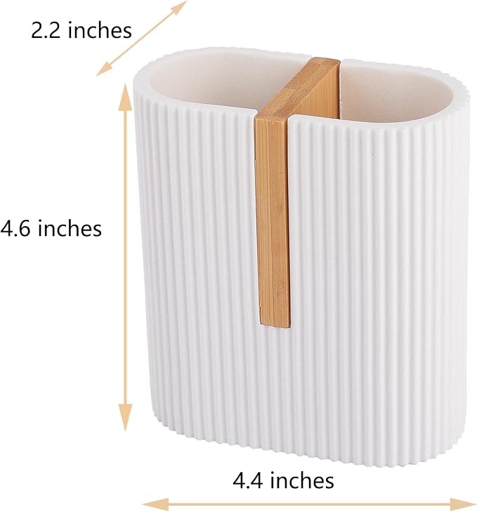 Toothbrush Holders for Bathroom, Bamboo Electric Toothbrush Stand, Bathroom - Image 6