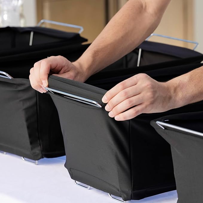 4-Pack Chafer Wind Guard Cover for Chafing Dish - Flame Retardant Fabric Screen for Food Warmers - Chafing Dish Wind Guard - Breeze Protection & Heat Retention for Catering, Parties, Buffets - 90081