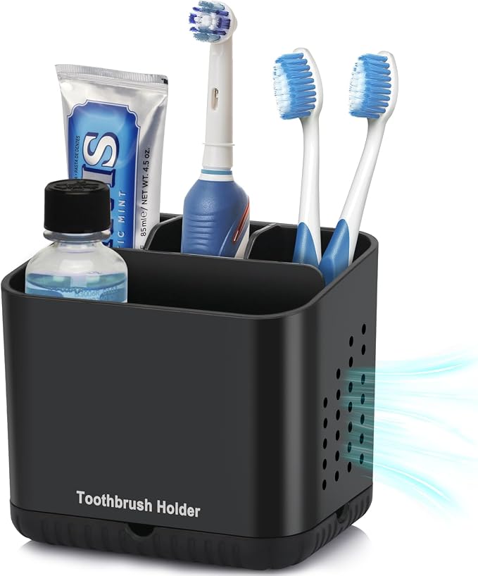Toothbrush Holders for Bathrooms, Toothbrush and Toothpaste Holder | Easy To by PARKMANI