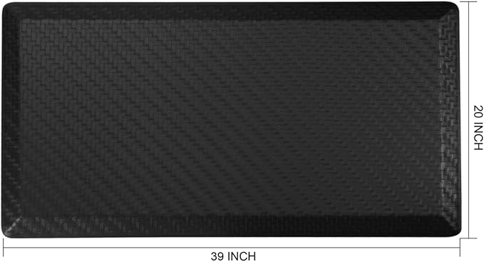QSY Kitchen Anti Fatigue Floor Mats,Comfort Cushioned Standing Rugs,Waterproof，Non-Slip Memory Foam Kitchen Mats for Floor，39x20x0.75 Inch