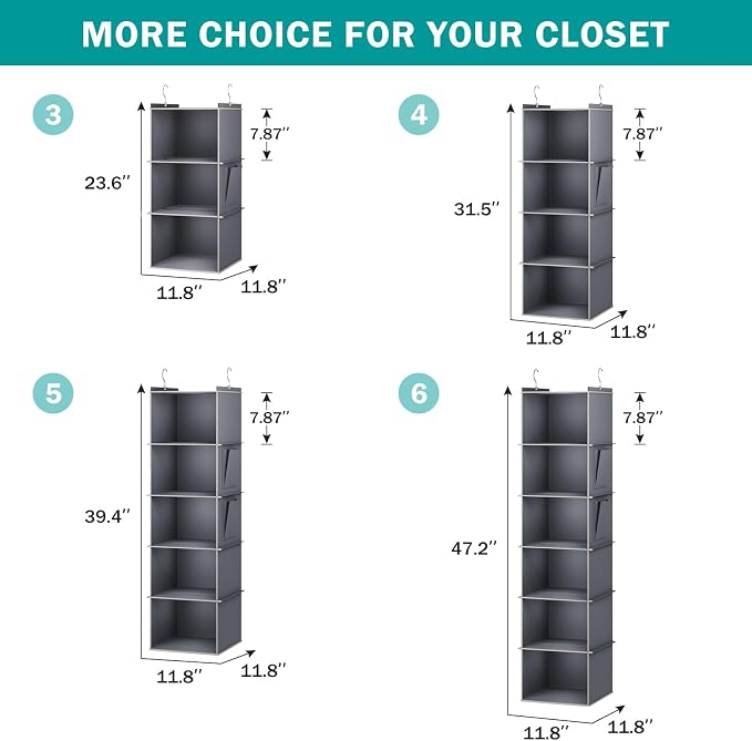 YOUDENOVA Hanging Closet Organizer and Storage - Image 3