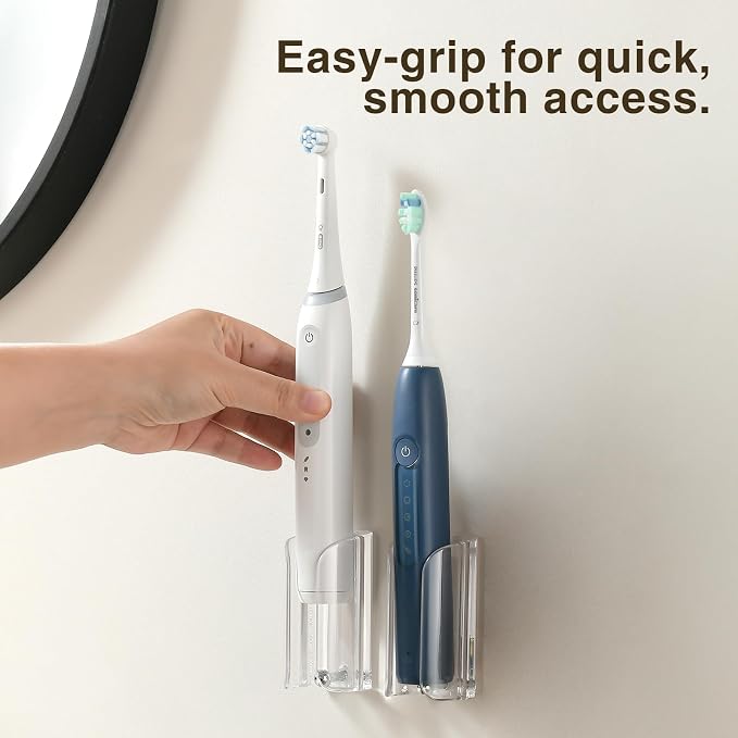 Electric Toothbrush Holder for Bathroom, Wall-Mounted Toothbrush Stand - Image 7