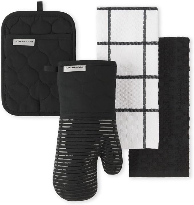 KitchenAid Quilted Cotton Terry Cloth Oven Mitt, Pot Holder, Kitchen Towel by KitchenAid