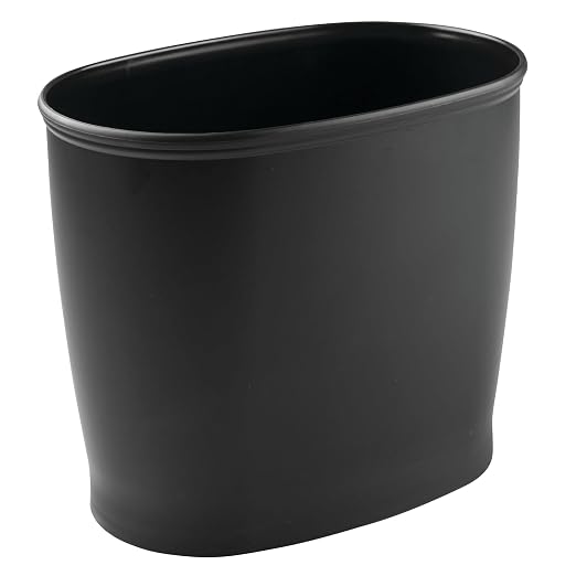 iDesign Slim Plastic Bathroom Trash Can, by iDesign