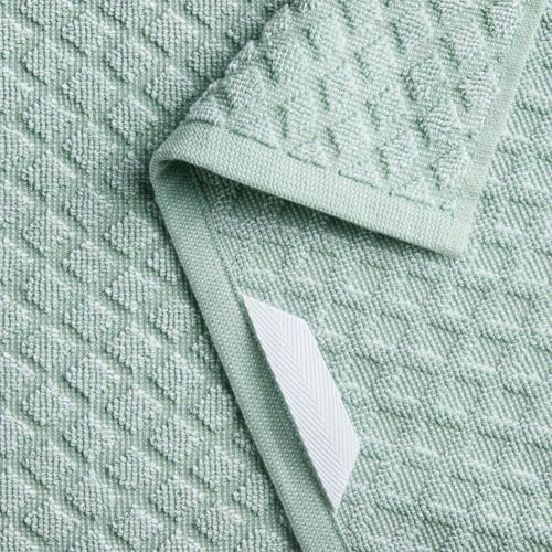 Martha Stewart Honeycomb Chambray Textured Kitchen Towel 4-Pack Set, 100% Cotton - Image 3