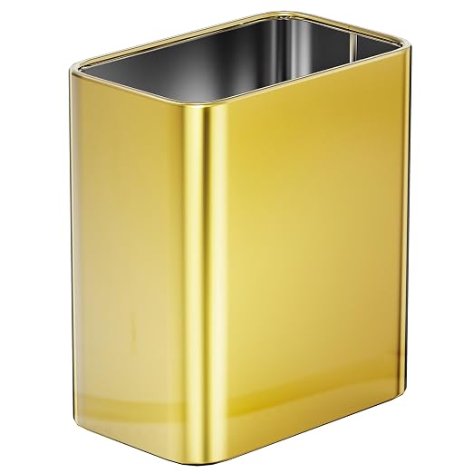 Cesun Small Bathroom Trash Can, 2.1 Gallons, Under Sink Wastebasket, Stainless by Cesun