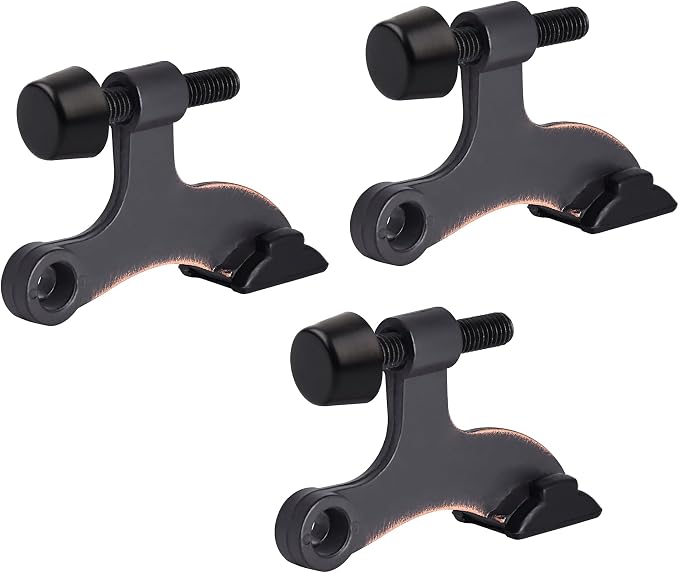 HOMOTEK 3 Pack Hinge Pin Oil Rubbed Bronze Door Stopper, Adjustable Deluxe by HOMOTEK