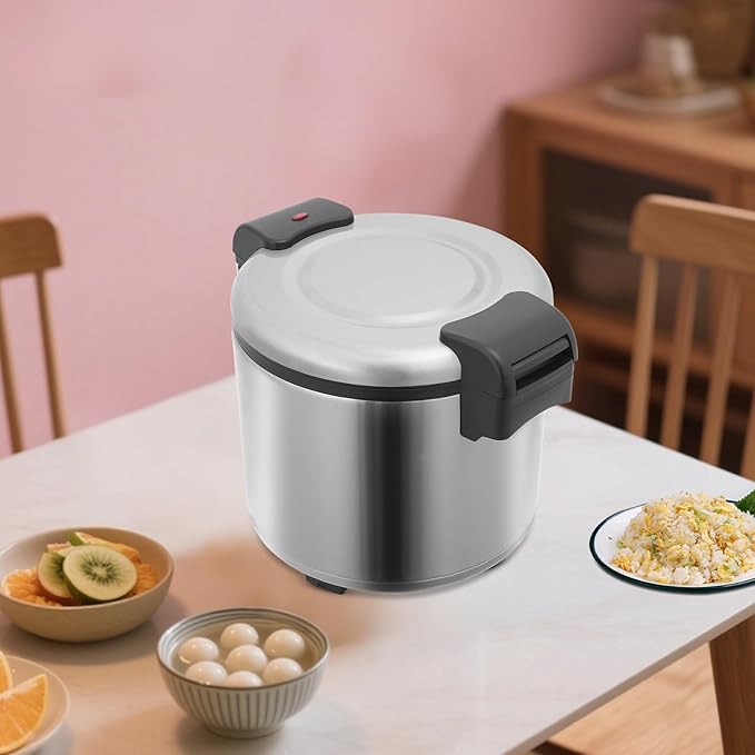23L/6Gal Commercial Electric Rice Warmer, Large Capacity Commercial Rice Cooker & Warmer, Professional Industrial Rice Cooker, Electric Rice Food Warmer with Hinged Cover, Easy One-Touch Operation