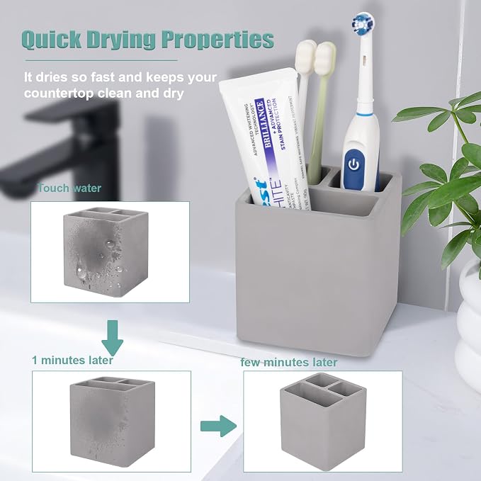 Diatomite Toothbrush Holders Tooth Brush Organizer - Image 3