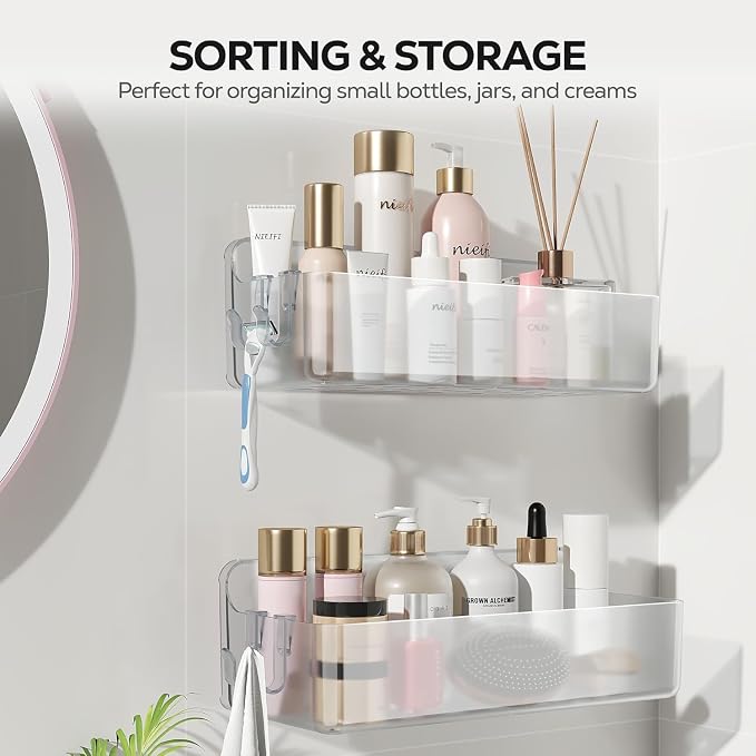 Nieifi Adhesive Shower Shelves, 2 Pieces - Image 9
