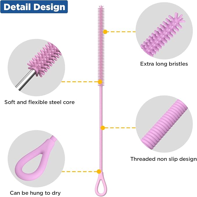 YOTIME Silicone Straw Cleaner Brush - Image 3