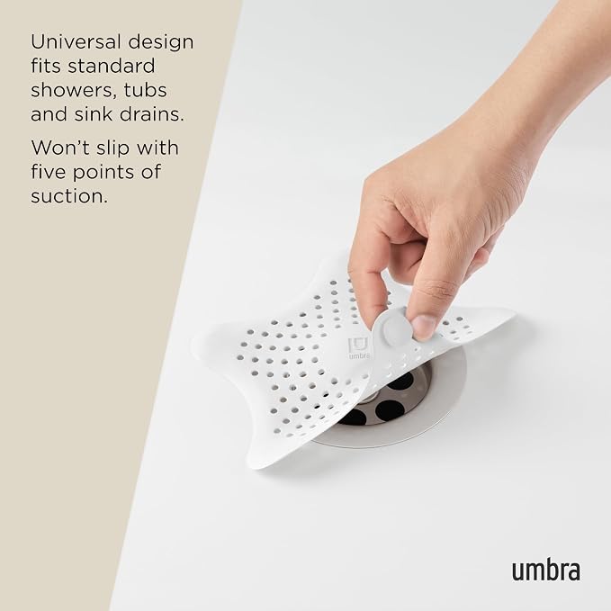Umbra Starfish Hair Catcher, Suction Cup Drain Cover, flexible and durable - Image 5