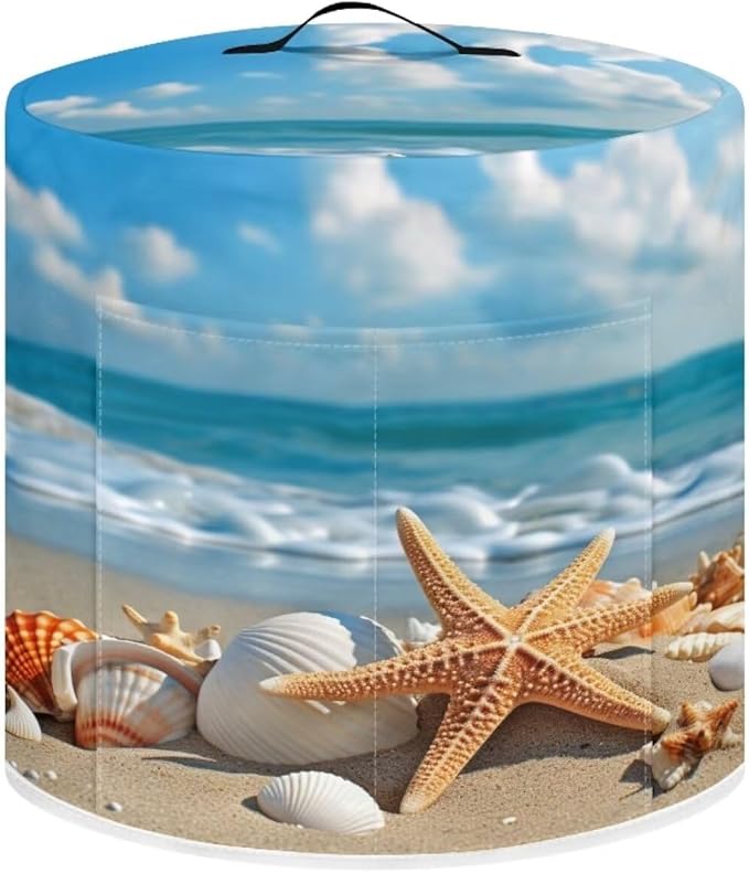 Flashideas Starfish Shell Pressure Cooker Cover for Women Dust-proof Cover for Rice Cooker Air Fryer Kitchen Appliance Covers with Top Handle and Pocket Home Kitchen Decor Gifts for Friends