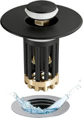 Anlige 3 in 1 Pop Up Bathroom Sink Stopper, Bathroom Sink Drain Strainer by Anlige