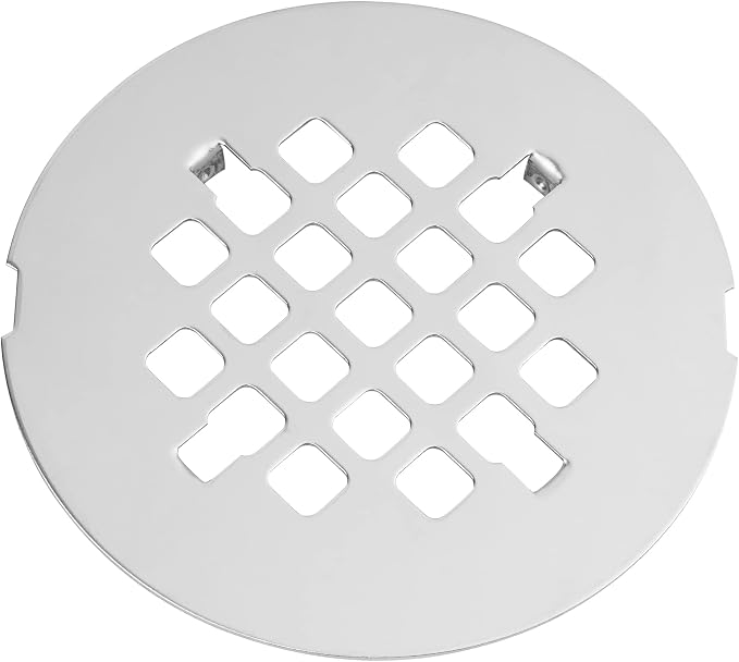 4-1/4” OD Snap-in Shower Drain Cover, Round Shower Drain Strainer Grid by Artiwell