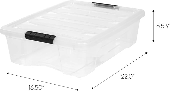 IRIS USA 2-Pack 27 Quart Storage Bins - Image 2