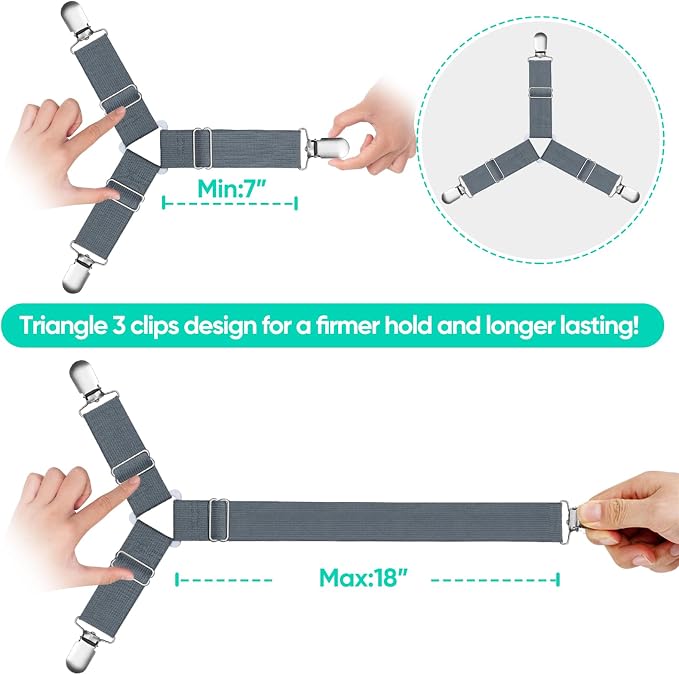 Bed Sheet Straps, Fitted Sheet Clips Sheet Straps, Say Goodbye to The Messy - Image 3