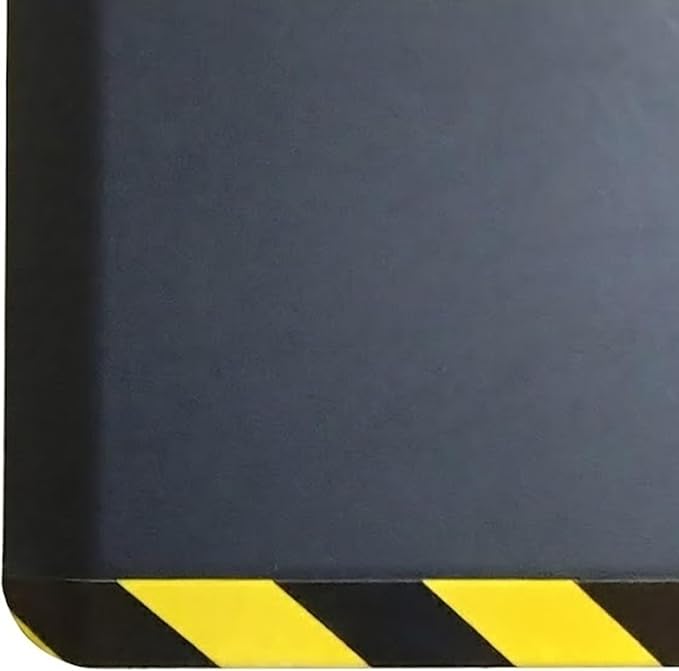 Rhino Mats, Anti-fatigue Mat Industrial, Ergonomic Safety Yellow Floor Mat, 4’ x 4’, Non-Slip Workstation Industrial Floor Mat for Back Pain