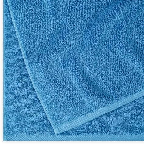 Amazon Basics 2-Piece Quick-Dry Oversize Bath Towel, 100% Cotton, Lake Blue - Image 3