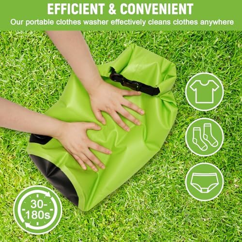Portable Hand Wash Bag with Retractable Clothesline: manual washing machine - Image 2