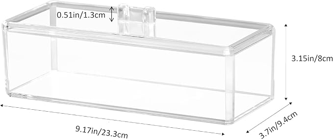 Acrylic Makeup Organizer Cosmetic Storage Display Case Makeup Brush Cotton Ball - Image 2