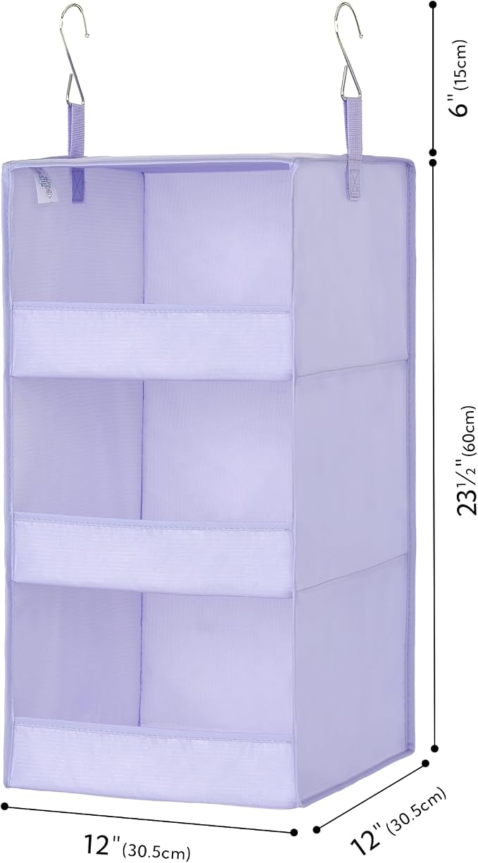 GRANNY SAYS 3-Shelf Hanging Closet Organizer, Foldable Storage, No-Sag Support - Image 3