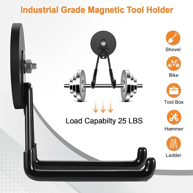 ENUODA Strong Magnetic Hooks Heavy Duty Large Magnet Garage Storage Hooks - Image 4