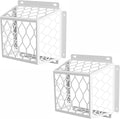 Dryer Vent Bird Guard – Steel Exhaust Vent Cover for 3" to 4" Dryer & Bathroom Vents, Keeps Birds and Small Animals Out, Galvanized Metal Cage, 7"x7"x5" (White-2PCS)