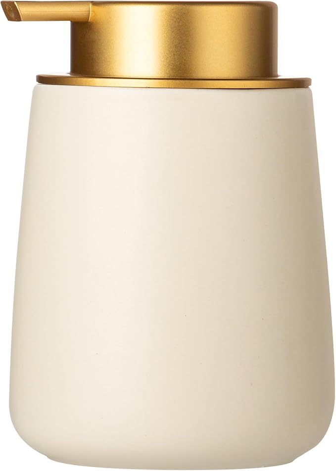 Enra Gold Ceramic Soap Dispenser, Hand Soap Dispenser by Enra