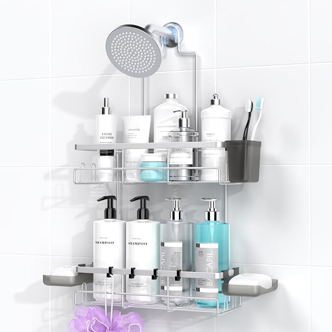 Hanging Shower Caddy Over Showerhead by AKTECKE