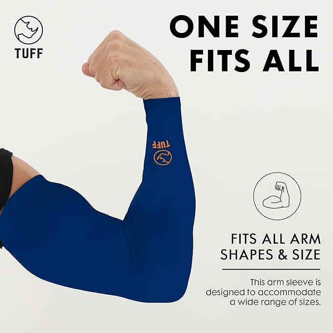 TUFF Compression Cooling Arm Sleeves - UPF 50 Arm Sleeves for Men & Women…