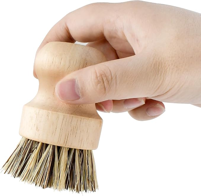 2 Pcs Dish Brush, Wood Dishes Scrub Brush, Pot Brush - Image 5