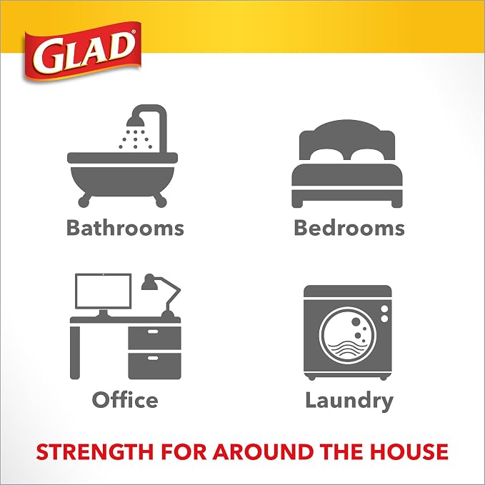 Glad Medium Trash Bags, 8 Gallon, Fragrance Free Garbage Bags - Image 2