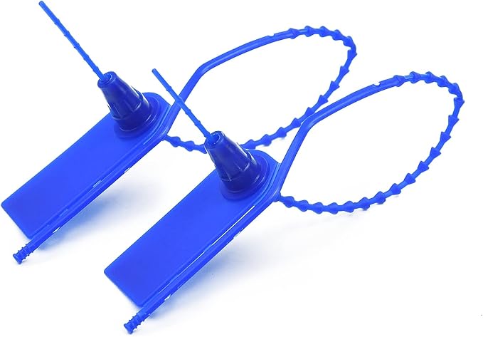 1000 PCS Plastic Tamper Seals Pull Tight Security Seals Tags Breakaway Seals Numbered Zip Ties Disposable Self-Locking Ties for Fire Extinguisher, Tear Off Type, 210mm Length